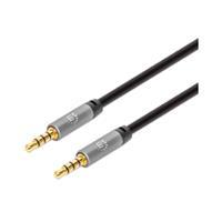CABLE AUDIO,MANHATTAN,355988, ESTEREO 3.5MM M-M 1.0M NEGRO/ALUMINIO PLATEADO CABLE AUDIO,MANHATTAN,355988, ESTEREO 3.5MM M-M 1.0M NEGRO/ALUMINIO PLATEADO